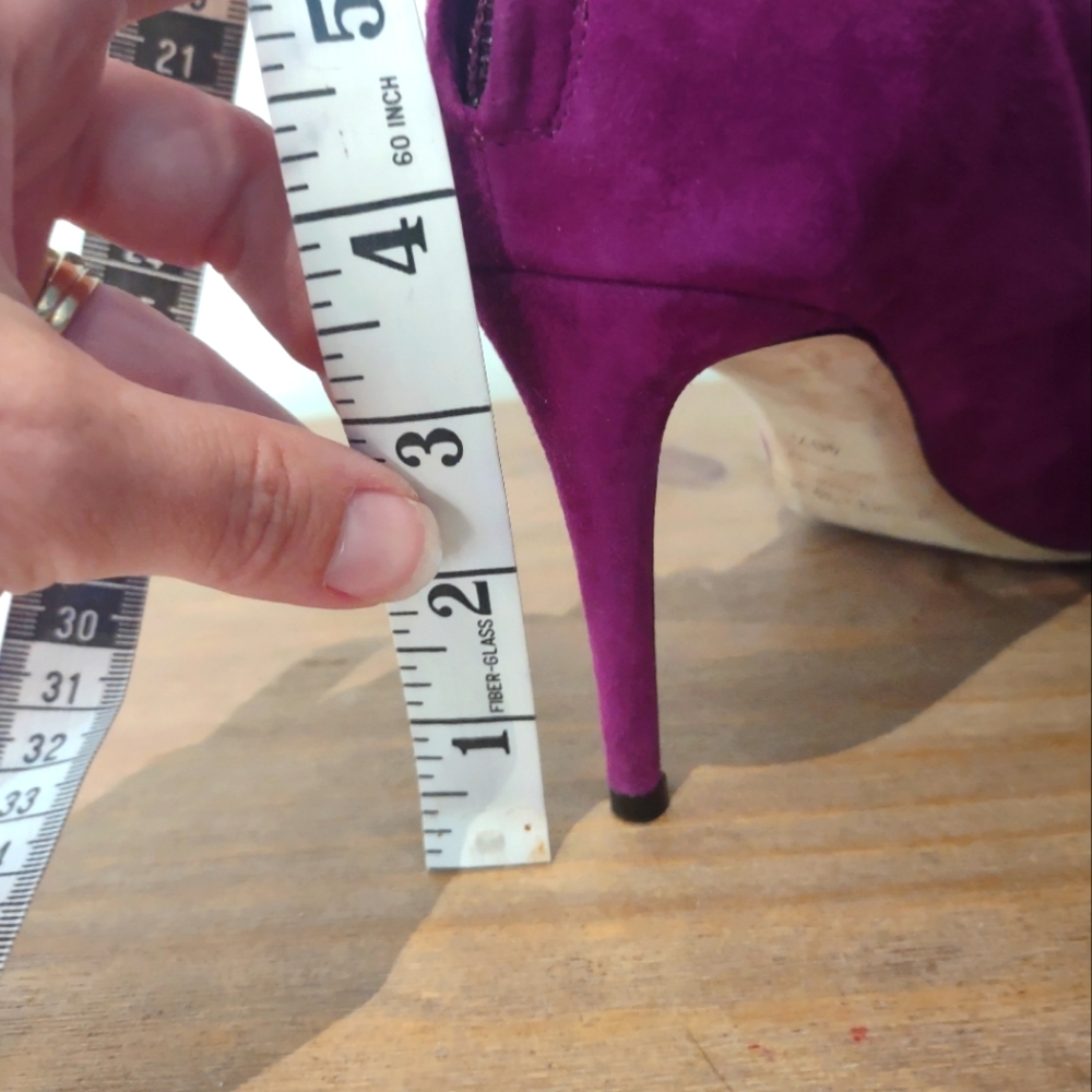 Jimmy Choo Taria 85 Madeline fuchsia cut out suede heeled booties 40.5 $825 - Picture 10 of 11